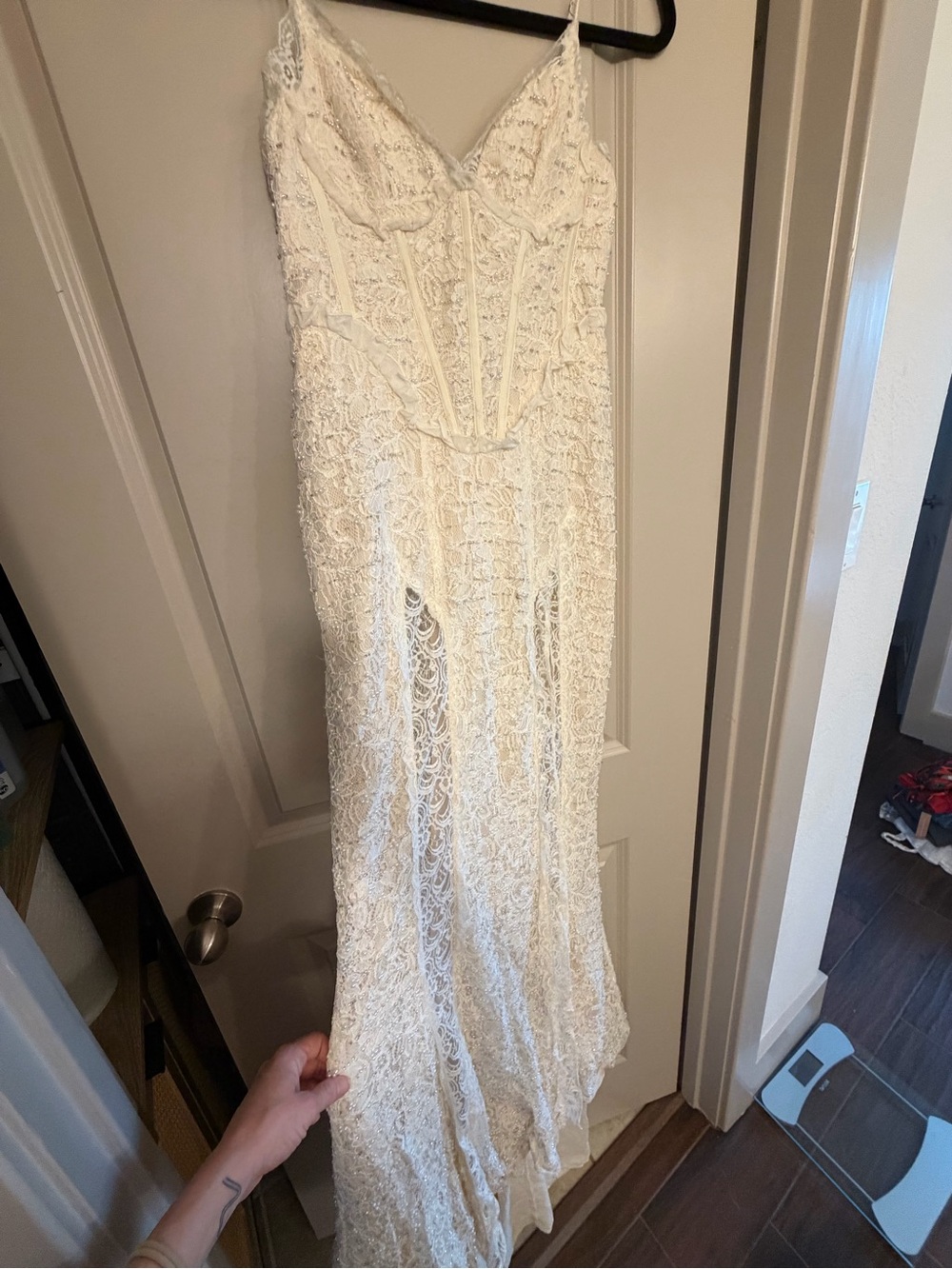 For Love & Lemons Ivory Lace Bridal Slip Gown